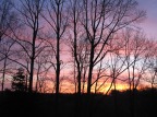 A sunrise from our back deck